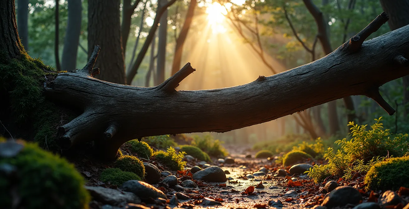 Sturmschäden im deutschen Wald nach Gewitter