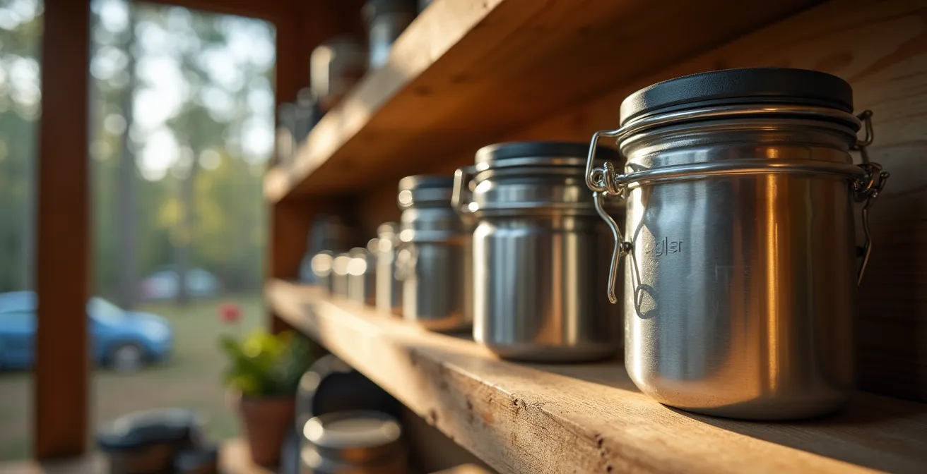 Sichere Lebensmittellagerung beim Camping mit verschlossenen Behältern